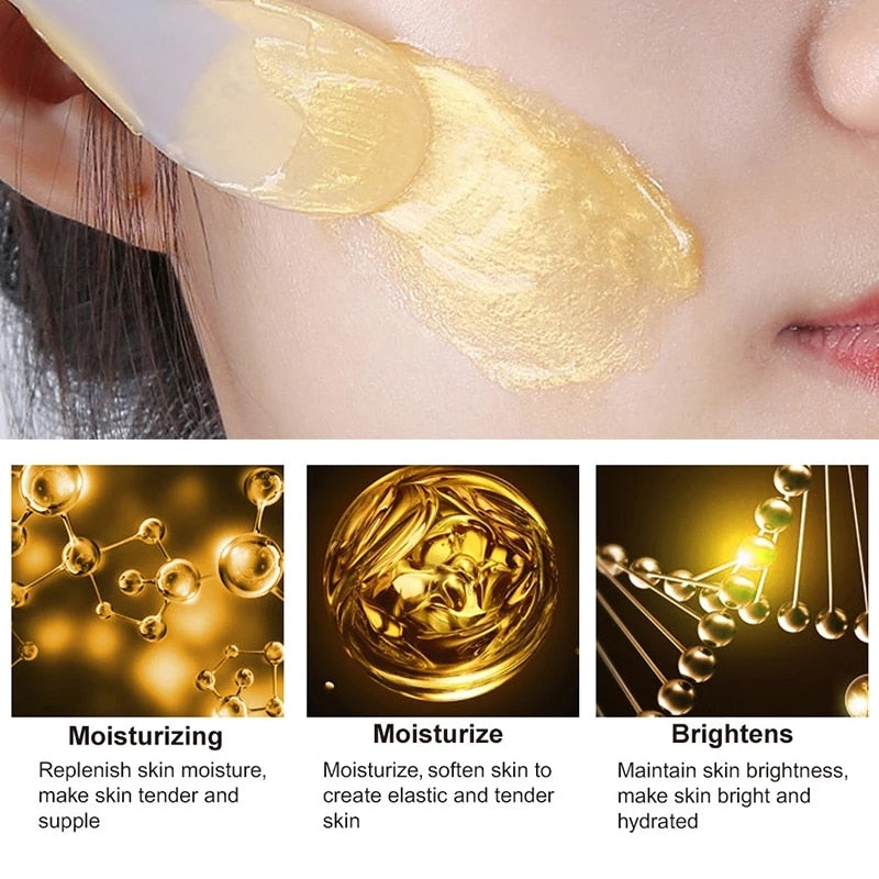 24K Gold Snail Collagen Face Tear Off Mask Deep Clean Dark Spots T Zone Nose Blackhead Remove Peel Off Mask Anti Aging Skin Care